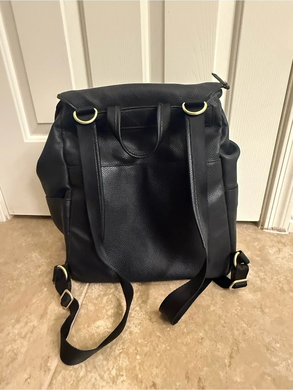 Black freshly picked diaper bag